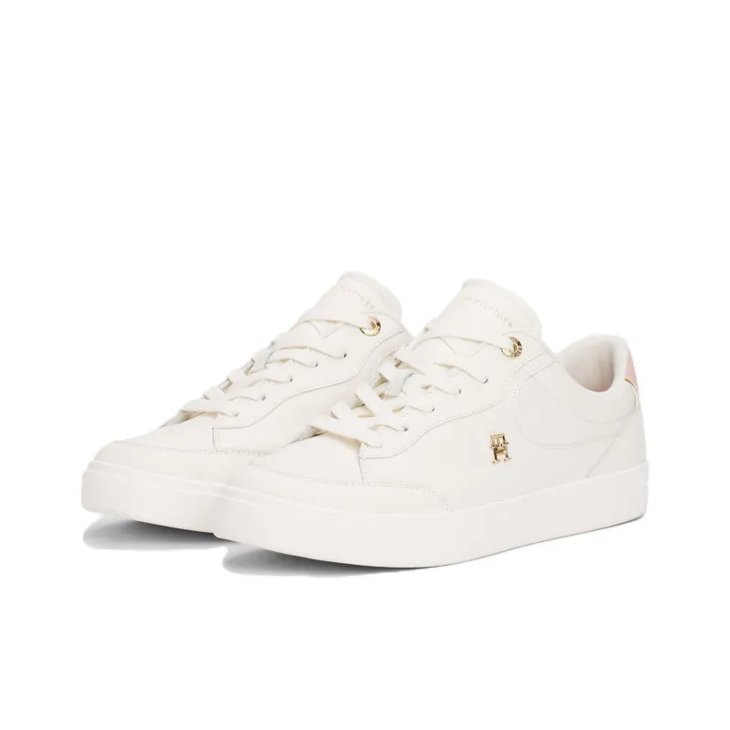 Tommy Hilfiger TH Monogram Low Top Tennis Shoes Women's White-2