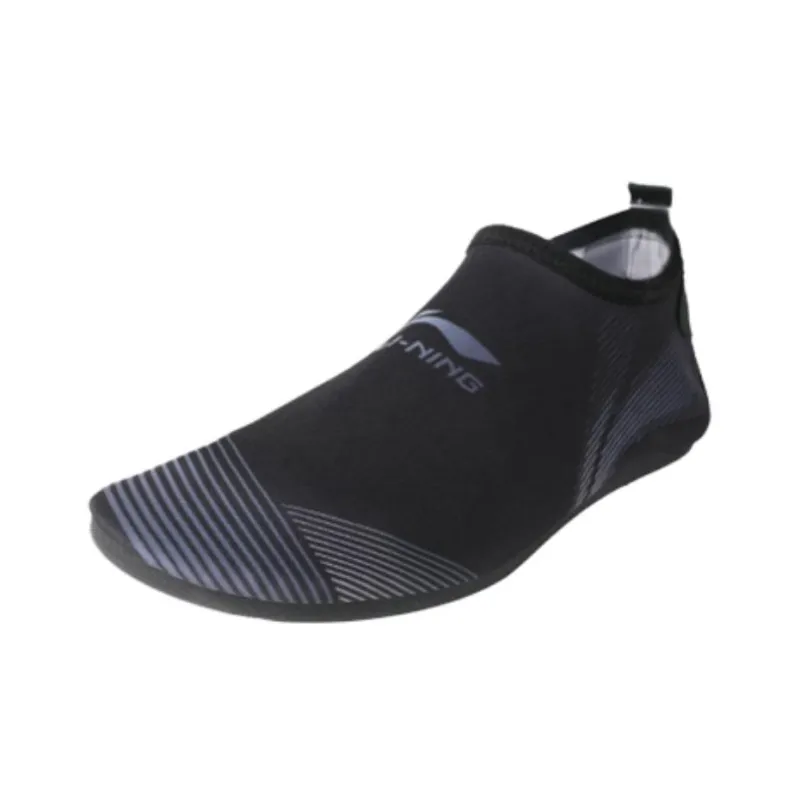 LiNing Slip Resistant Waterproof Low Top Outdoor Shoes Unisex Black-3