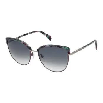 TAOSIXIONG Steel Browline Sunglasses Women's Silver