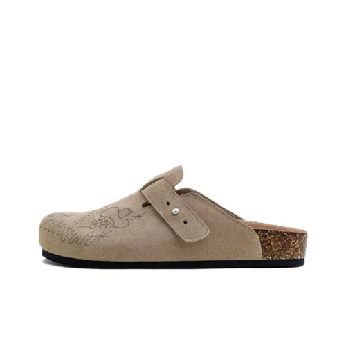 ABCYLM Rubber Sole Quiet Abrasion Resistant Slip Resistant Wrap toe Slippers Women's Sand Dune