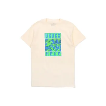 PLEASURES Drugs Help T-Shirt 'Créme'