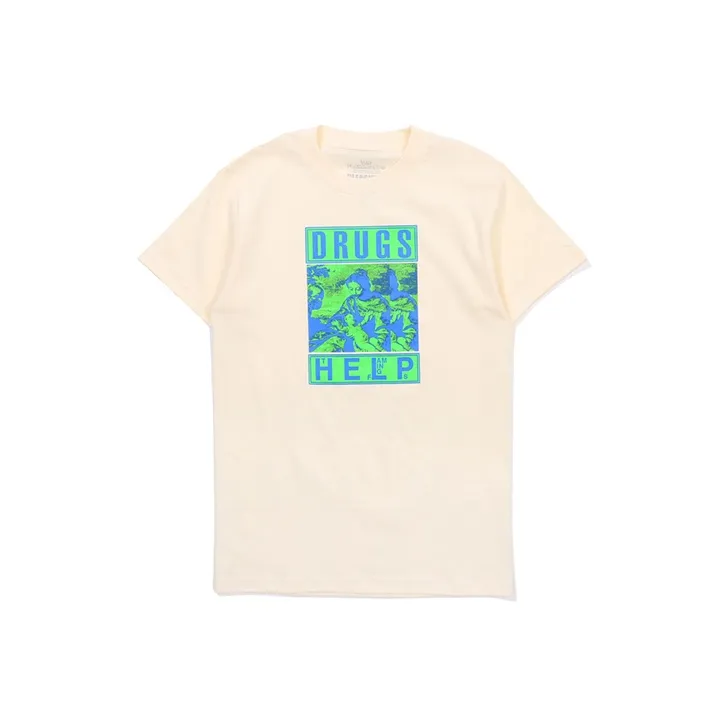 PLEASURES Drugs Help T-Shirt 'Créme'-0