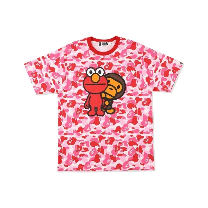 Bape X Sesame Street Abc Camo Tee-2