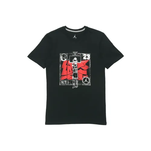 Jordan Set in Sleeve T Shirt Men's Black