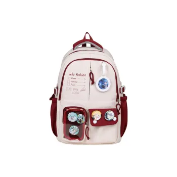 Debecca Composite Cloth Backpack Large Size Unisex Multicolor
