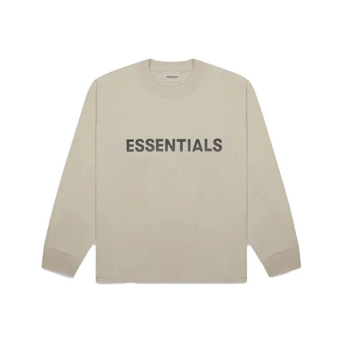 Fear Of God Essentials Boxy Long Sleeve T Shirt Applique Logo-0