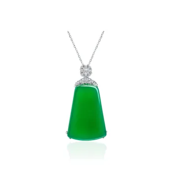 Diamond International Chalcedony Pendants Women's