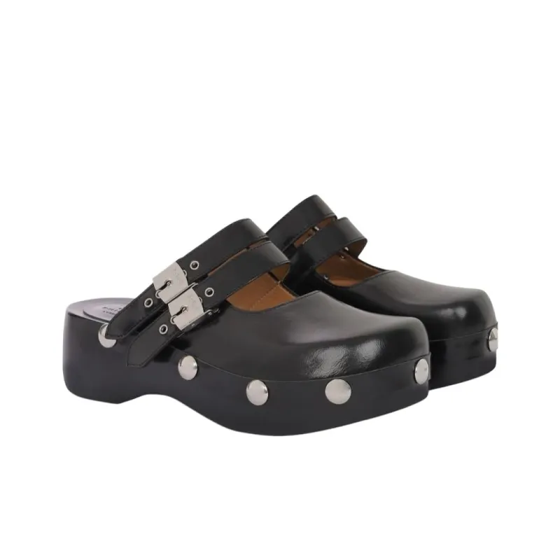 Scholl x PHILOSOPHY DI LORENZO SERAFINI Closed Toe Slippers Women's Black-2