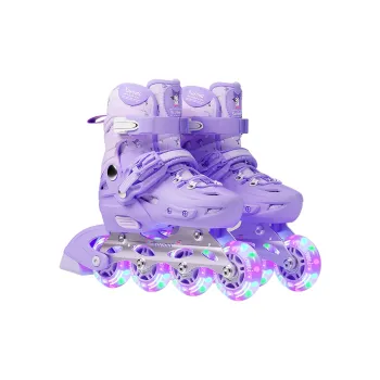 MESUCA Inline Skates Kids' Shoe Size Adjustable Purple