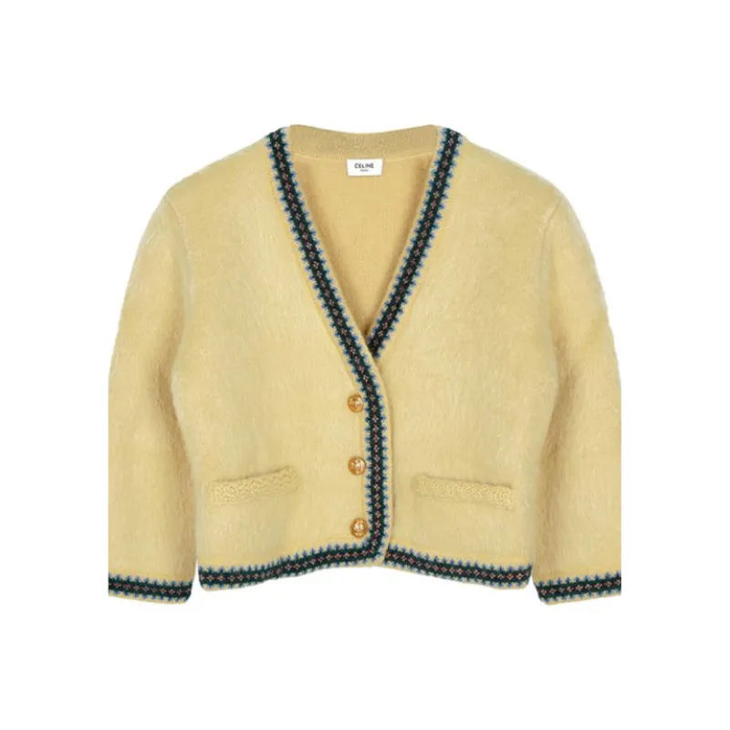 CELINE Jackets Coats Women's Light Yellow-2