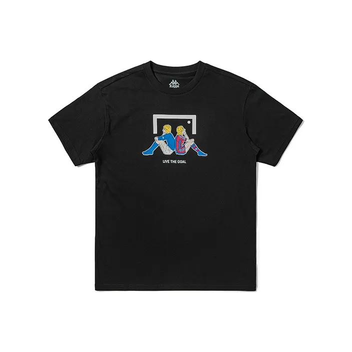 Kappa x Goalstudio Crew Neck Fitted Straight Short Sleeved T Shirt Unisex-4