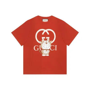 Doraemon X GUCCI T Shirts Men Red