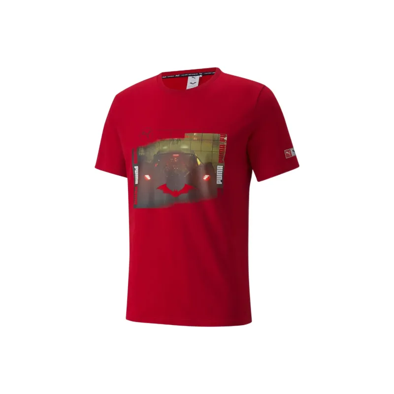 PUMA T Shirts Men Cherry Red-0