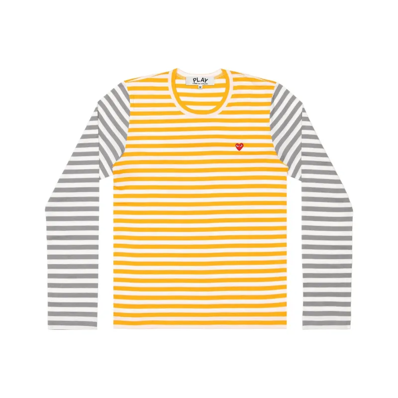 CDG Play T Shirts Men Yellow-0