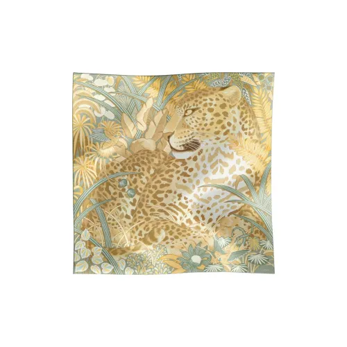 CARTIER Silk Scarves Unisex Yellow