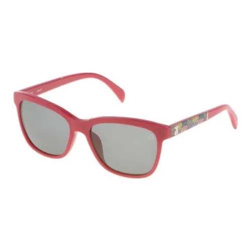 TAOSIXIONG Square Sunglasses Unisex Red