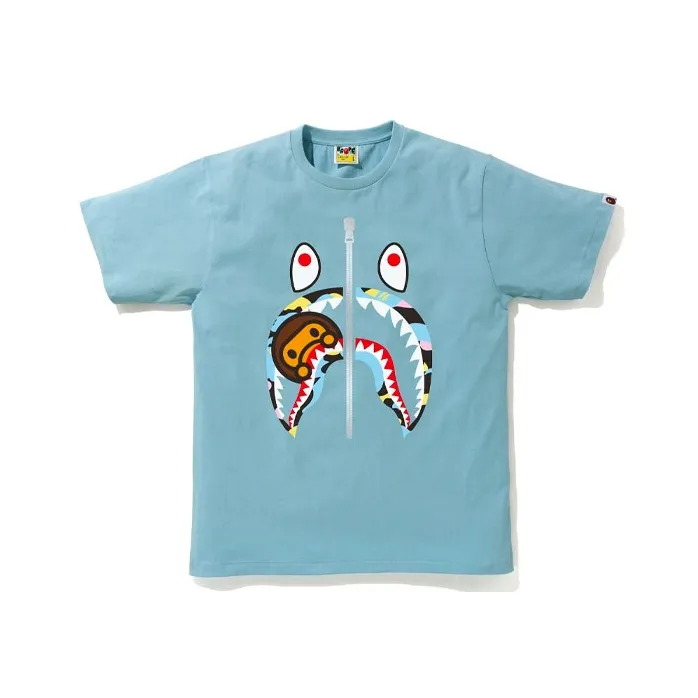 Bape Multi Camo Milo Shark Tee-2