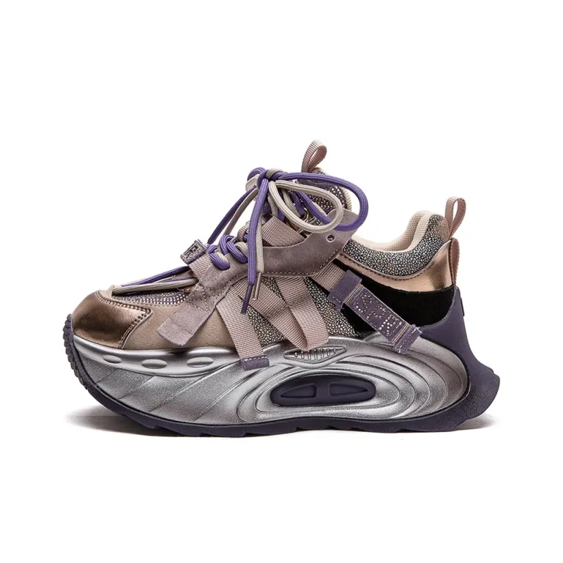 Jay Height Increasing Low Top Chunky Sneakers Women's-4