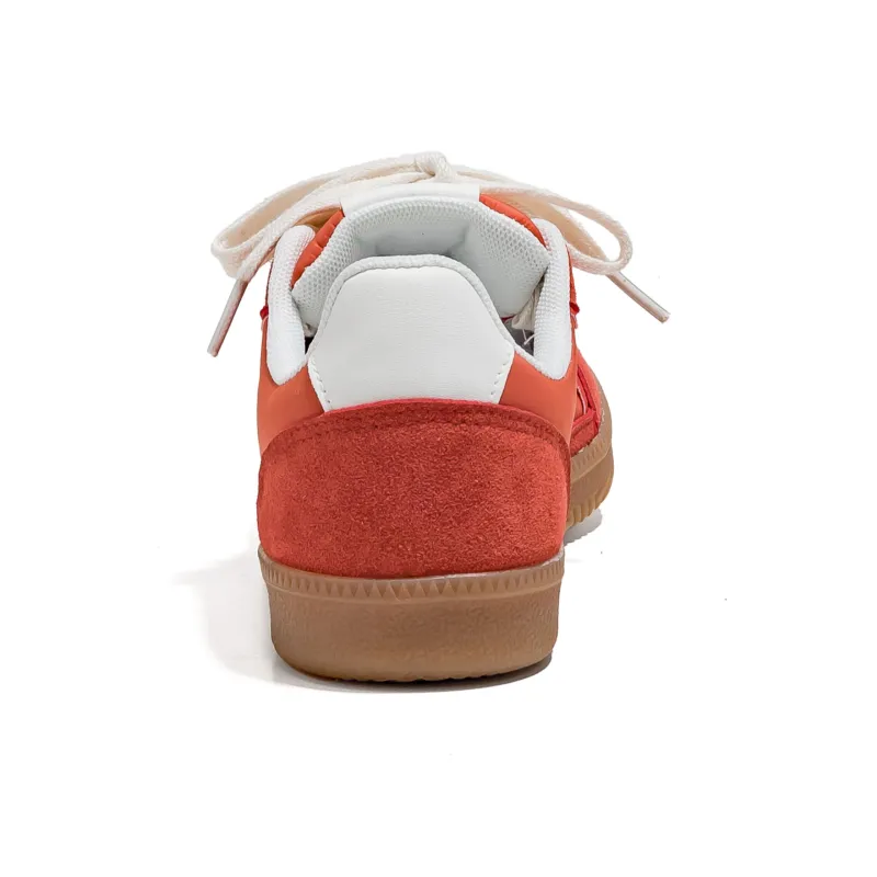 Feiyue Wear resistant And Lightweight Low Top Casual Shoes Women's Orange Red-4