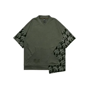 WOOKONG Straight T Shirt Men's Army Green