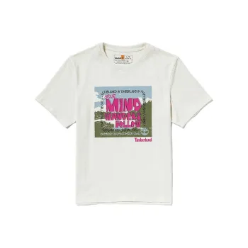 Timberland T Shirt Unisex Vintage White