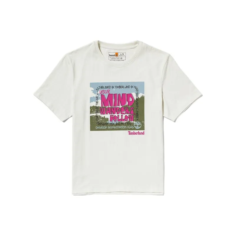 Timberland T Shirt Unisex Vintage White-0