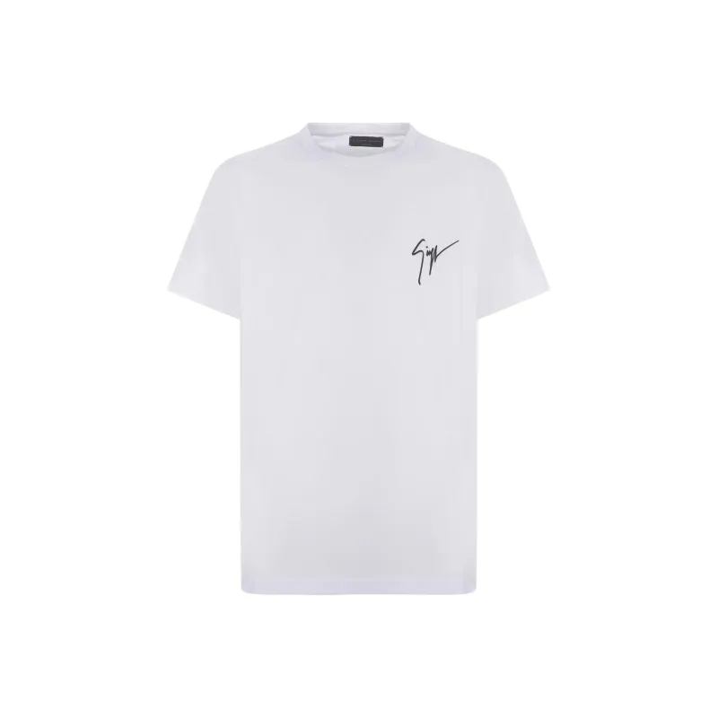 Giuseppe Zanotti Logo Embroidered T shirt-0