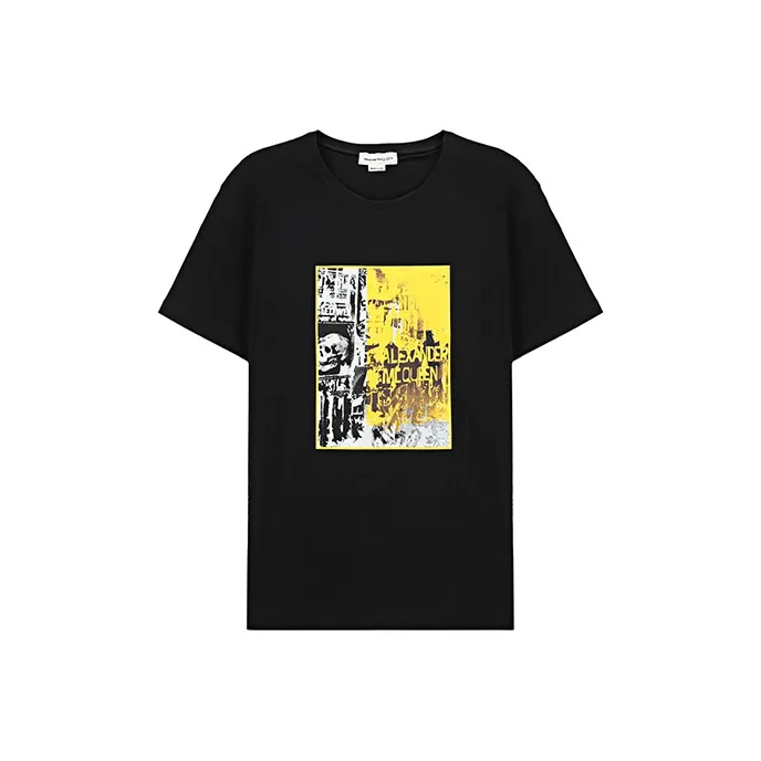 Alexander McQueen T Shirts Men Black-0