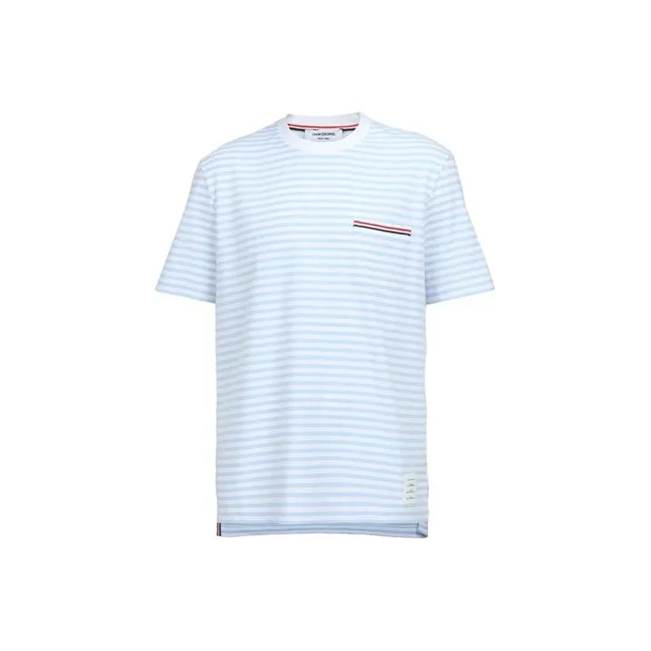 THOM BROWNE Stripe Printed Crewneck T Shirt-0