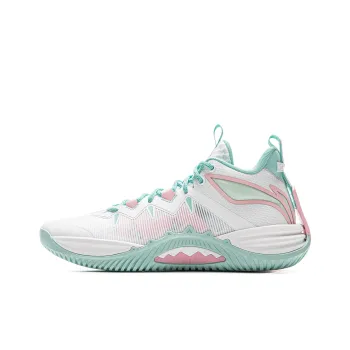 LiNing Storm 10 Cushioning Slip Resistant Breathable Rebound Low Top Basketball Shoes Men's White Green