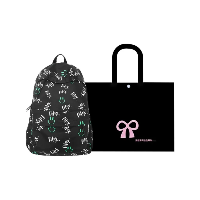 HACIN Nylon Backpack Women's White/Black/Blue/Pink-1