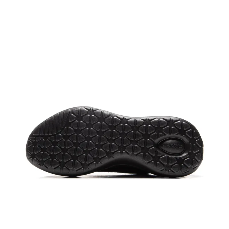 LiNing Cloud Wave Cushioning, Slip Resistant, Abrasion Resistant, Lightweight Low Top Casual Shoes Men's Black-6