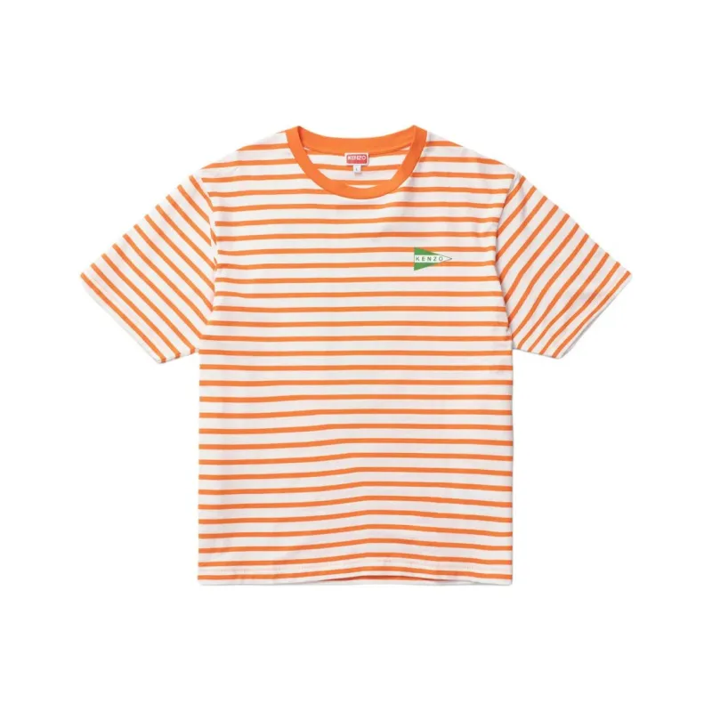 KENZO Striped Logo print T shirt-0