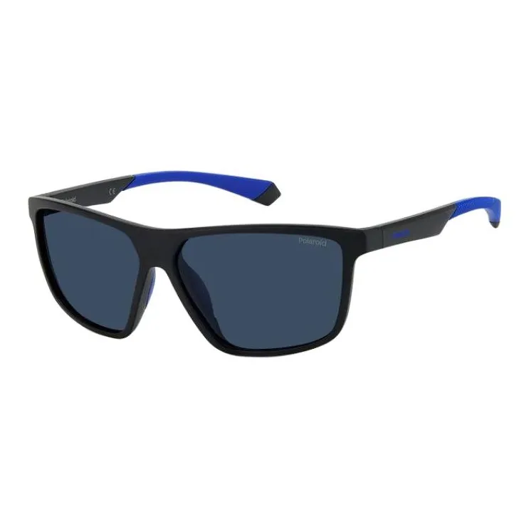 Polaroid Polycarbonate Irregular Shape Sunglasses Men's Black-0