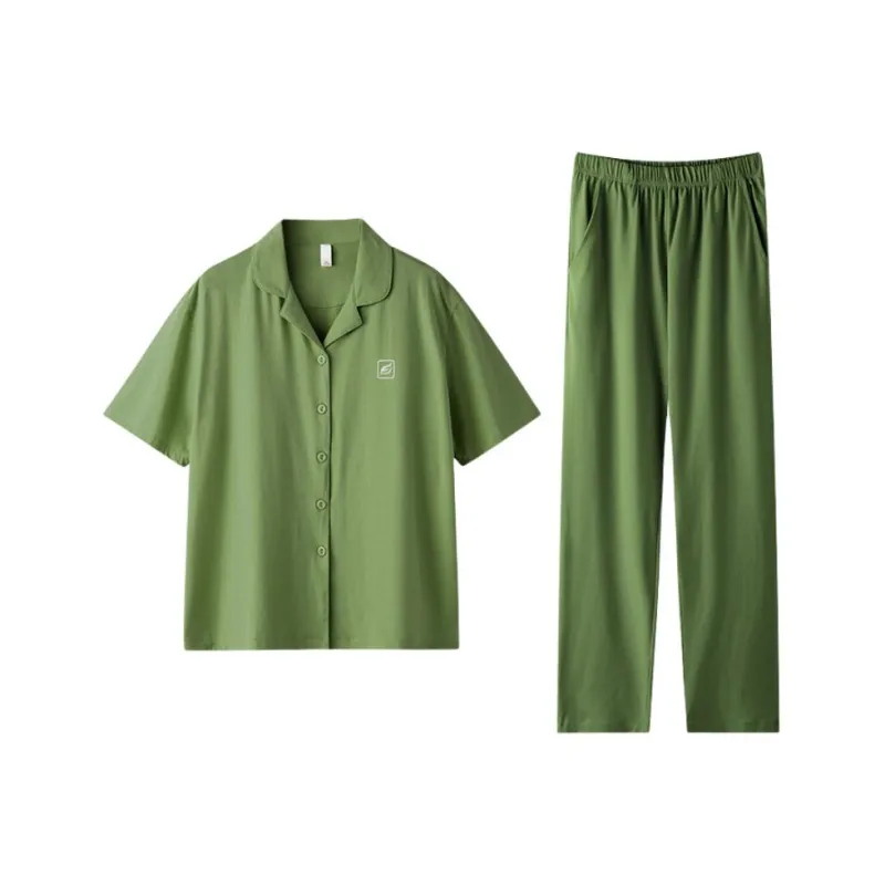 ZAO FU NIAO Pajama Set Women's Olive Green-0