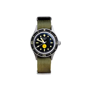 DAGGER AXE Automatic Mechanical Movement Nylon Strap Watch Unisex Black Dial