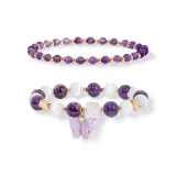 Amethyst Cat Eye Beaded Bracelet Clothing Sets