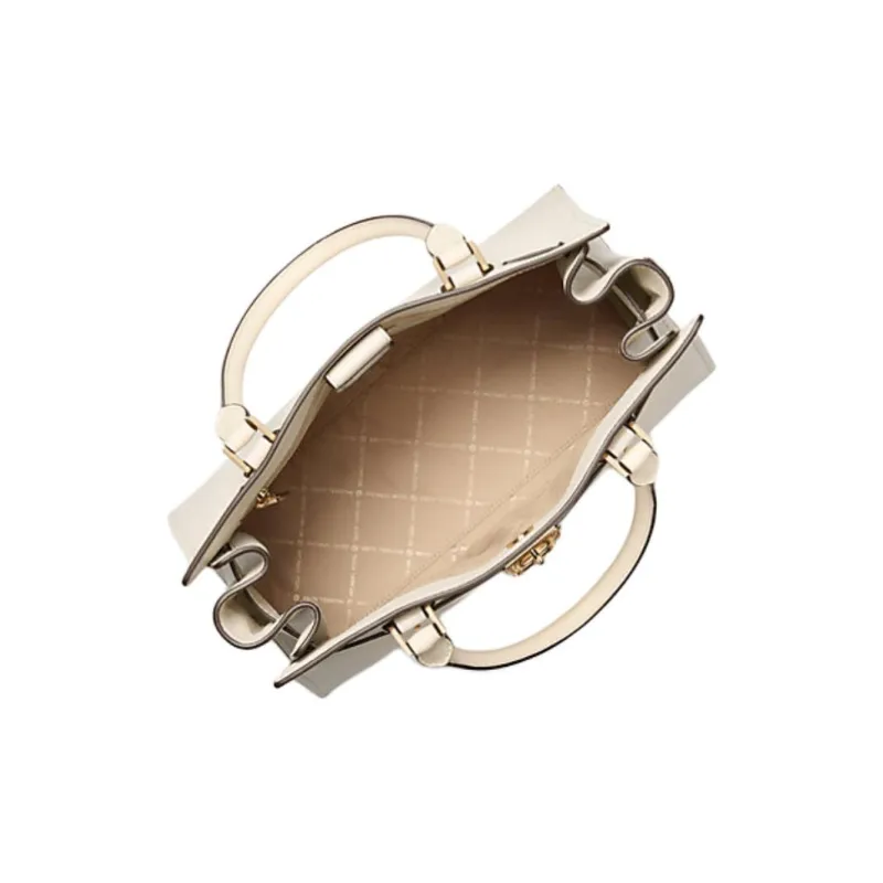MICHAEL KORS Nouveau Hamilton Cow Leather Handbag, Crossbody Bag Medium Size Women's White-1