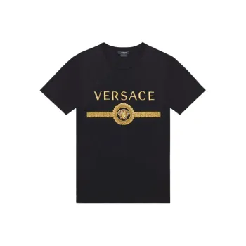 VERSACE Embroidered Medusa Logo T Shirt
