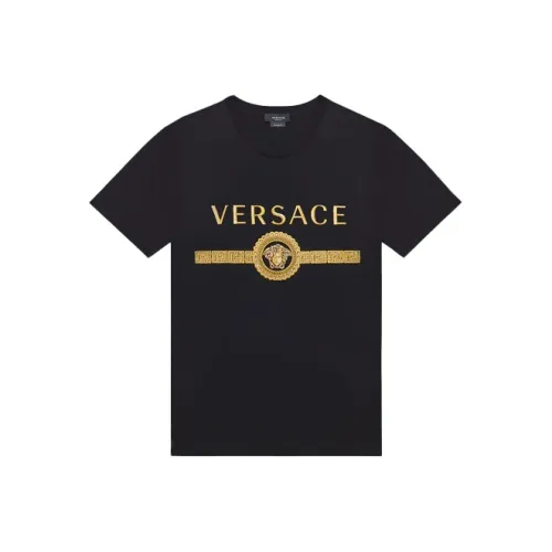 VERSACE Embroidered Medusa Logo T Shirt