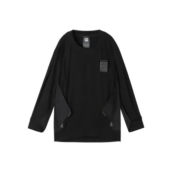 NORVINCY Comfortable Moisture Wicking Badge Long Sleeved T Shirt Unisex