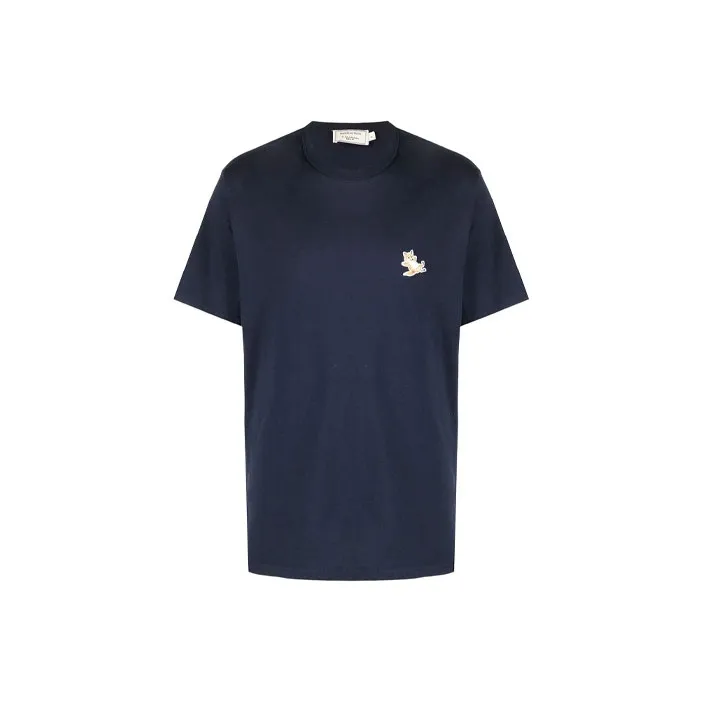 Maison Kitsune T Shirts Unisex Dark Blue-0