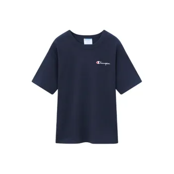 Champion Crew Neck Fitted Straight Short Sleeved T Shirt US Version Unisex Navy Blue
