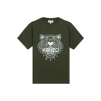 KENZO T Shirts Men Dark Khaki Green