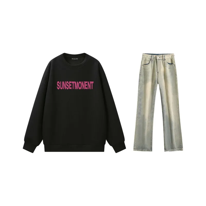 SUNSETMONENT Sweatshirt Set Unisex-18
