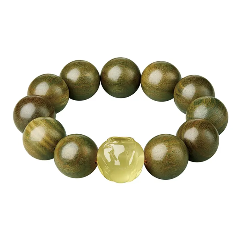 Moonstone Edge Green Sandalwood Bracelets Men's-6