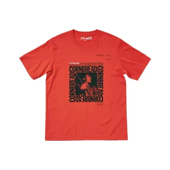 UNIQLO T Shirt Unisex Coral Red