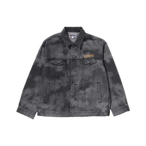 A BATHING APE High Tone Bleach Denim Jacket