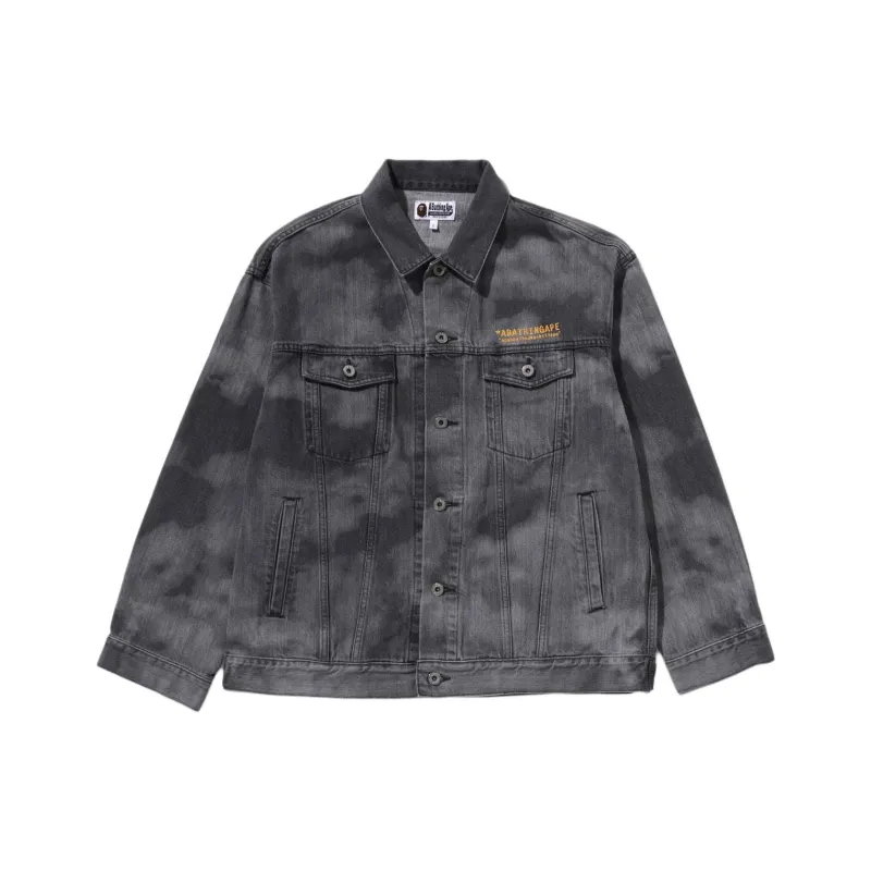 A BATHING APE High Tone Bleach Denim Jacket-0
