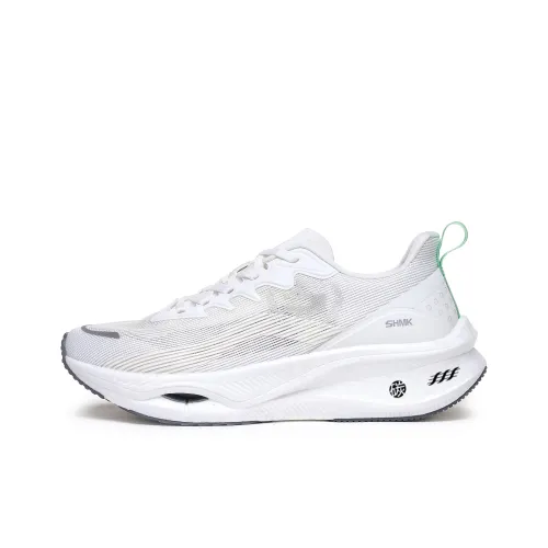SHMK SUPREME Support Wear Resistant Lightweight Breathable Slip Resistant Popcorn Sole Running Shoes Unisex Cool White